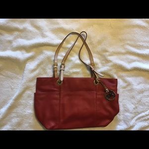 Michael by Michael Kors Red Leather Handbag